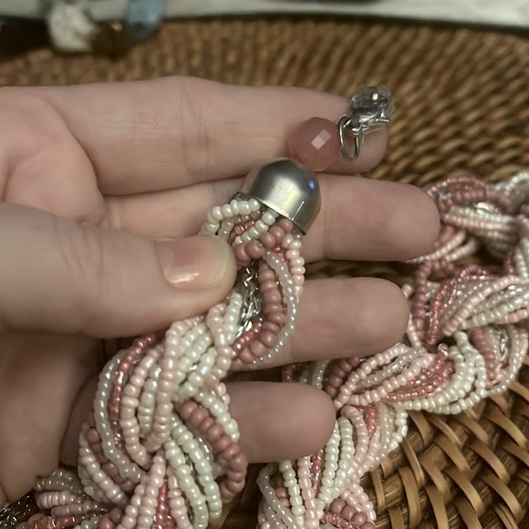 📿Stunning Vintage Micro Bead Multi Strand Braided Necklace - Picture 7 of 11